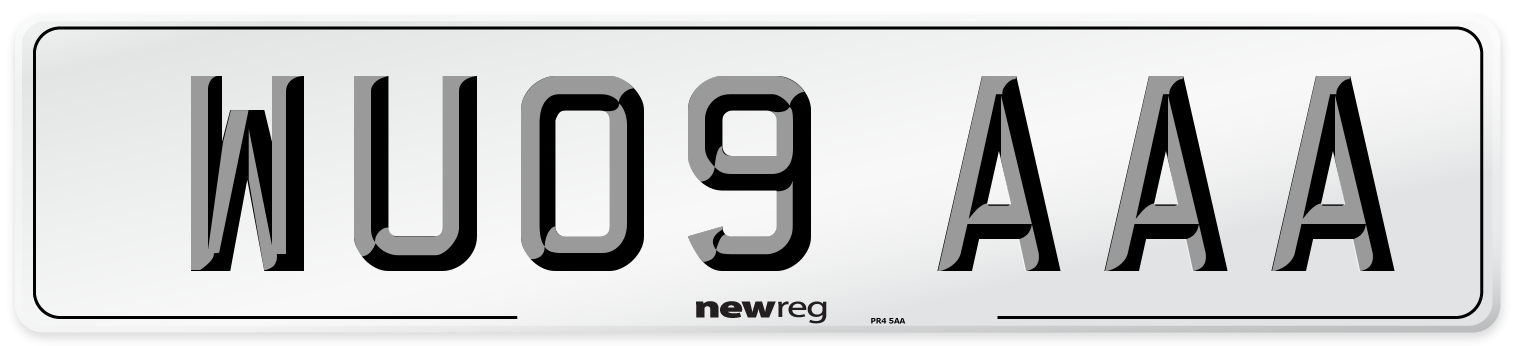 WU09 AAA Number Plate from New Reg